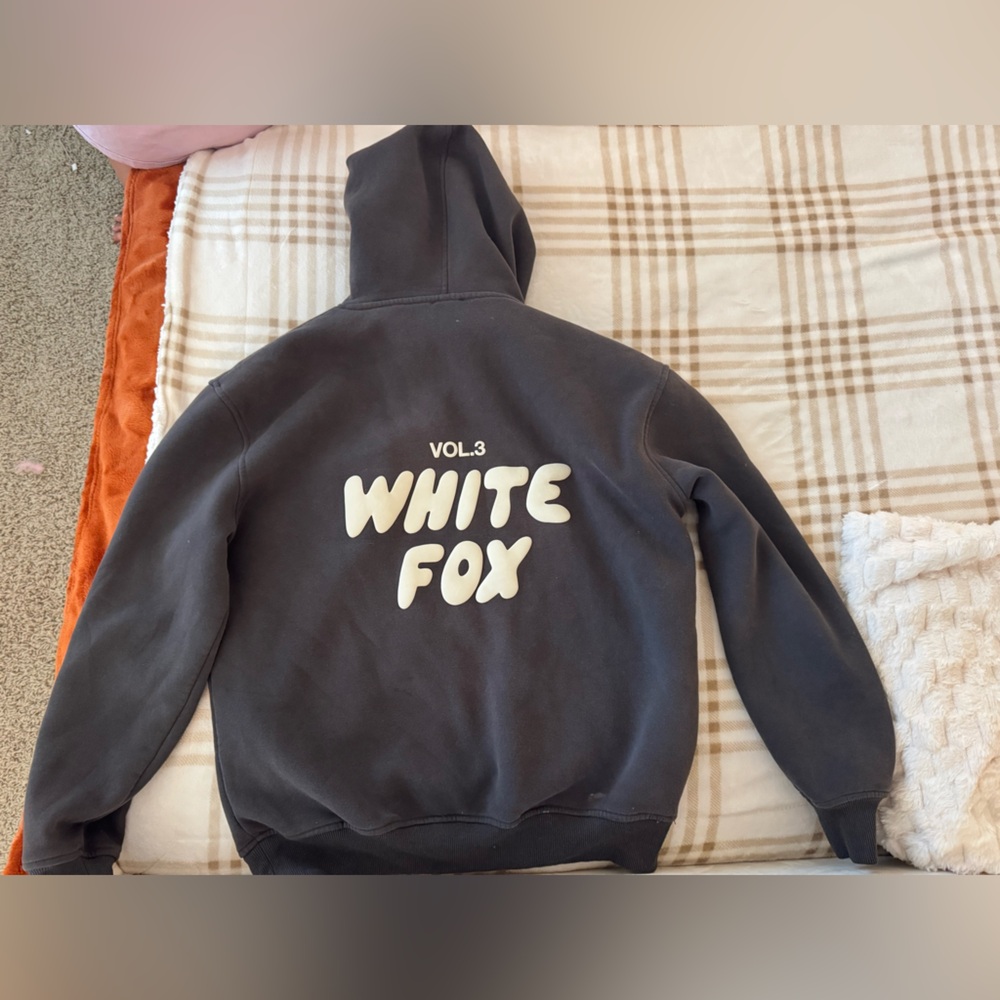 White Fox Black Hoodie